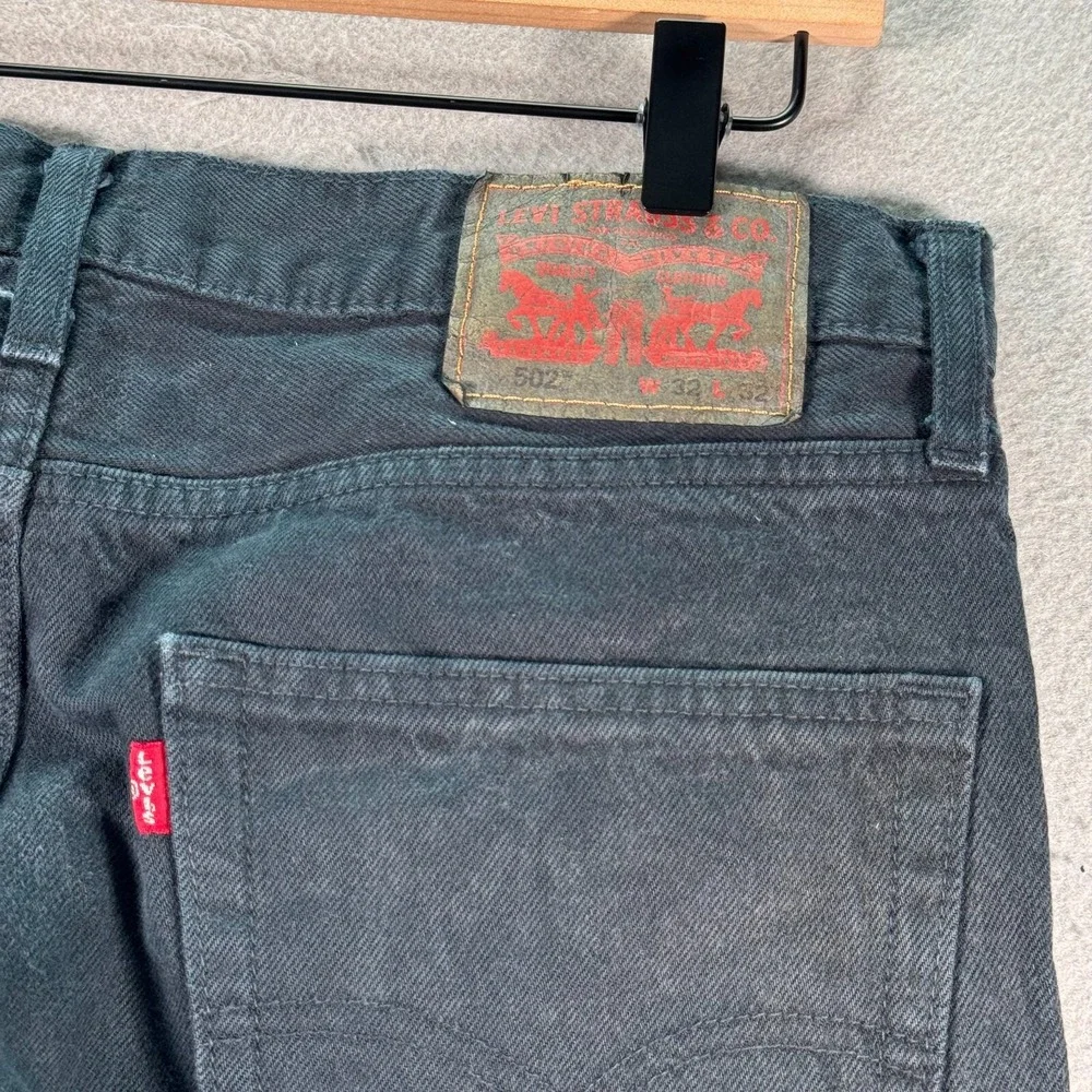 Levis 502 Jeans Mens 32x32‎ Black Tapered Leg Limited Rare Comfort Denim Stretch